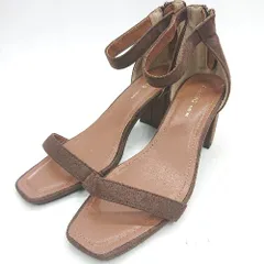 ◇ BEAMS ビームス 踵部分ファスナー有 ハイヒール サイズ24.5 ブラウン レディース E  【1408060052639】