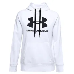 ★アンダーアーマー UNDERARMOUR UA 新品 レディース 吸汗速乾 保温 裏起毛 ビッグロゴ パーカー ジャケット[1356318-100-L] 二 弐★QWER