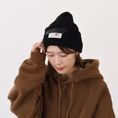 MM6 MAISON MARGIELA エムエムシックス メゾン マルジェラ 帽子 ニット帽 テープラベル ウールビーニー SH2TB0003 M13168 レディース ユニセックス ウール ロゴ 防寒 秋 冬