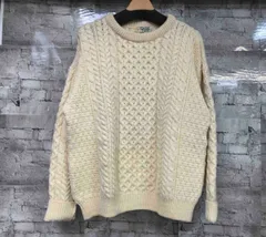 CARRAIG DONN キャレイグドン フィッシャーマンセーター ケーブル アイルランド製 ウール サイズM ベージュ