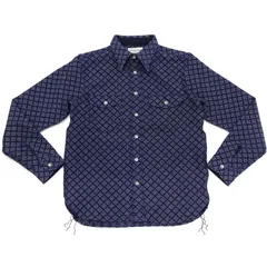サムライジーンズ Samurai Jeans 刺子 長袖シャツ SSS23-SSK 「藍刺子生地ワークシャツ 」メンズ 刺し子 ワークシャツ インディゴ 新品