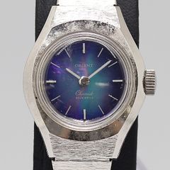 デッドストック級 稼働 良品 オリエント シャマード ブルー文字盤 手巻き レディース腕時計 2000000 NSK ABC16268 KTU