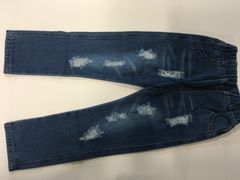 子供用　ダメージジーンズ　濃い青　25