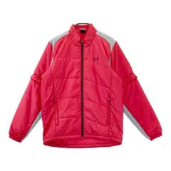 サイズ：LG UNDER ARMOUR アンダーアーマー  2WAY 中綿ジャケット  レッド系 [240101317710] ゴルフウェア メンズ ストスト