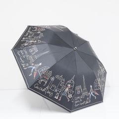 折りたたみ日傘 AURORA オーロラ USED品 晴雨兼用 ガール 遮光 UV 撥水 耐水 木製手元 50cm FA9117