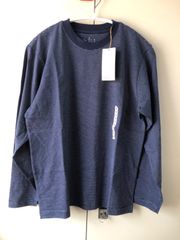 無印良品 天竺編みクルーネック長袖TシャツS　ネイビーボーダー　　*2103