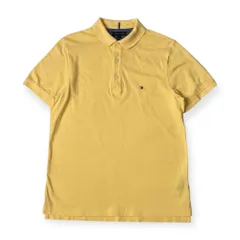 TOMMY HILFIGER トミー ヒルフィガー SLIM FIT 半袖 ポロシャツ M/イエロー メンズ