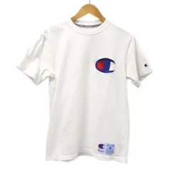 チャンピオン CHAMPION アクションスタイル ビッグロゴ刺繍 クルーネック 半袖 Tシャツ M ホワイト メンズ