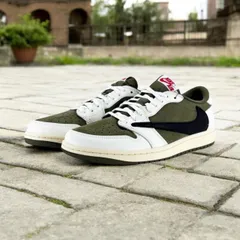 限定品　NIKE ナイキ ×Travis Scott Air Jordan 1 Low OG SP Reverse Olive DM7866-200 スニーカー オリーブ Size27