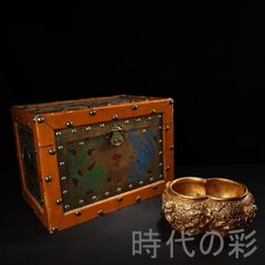 ◇『清朝 九龍 金銅璽（じ）：金銅印鑑』清朝時代皇帝印◇検）玉璽