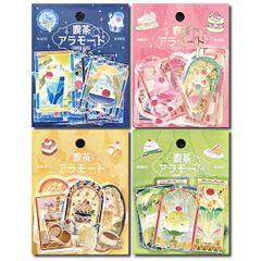 クリアシール 箔押し 喫茶アラモード・ステンド 4種類セット
