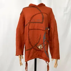 papotage パポタージュ トムアンドジェリー ニット パーカー アンゴラ混 カシミヤ混 オレンジ XLサイズ相当 キャラクター 刺繍 デザイン 秋冬 レディース トップス カジュアル かわいい 防寒 美品 高級素材のサムネイル