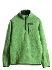 【お得なクーポン配布中!】 16年製 パタゴニア ベターセーター 1/4 ジップネック キッズ 165cm レディース XS 程 Patagonia アウトドア フリース ニット ジャケット 緑
