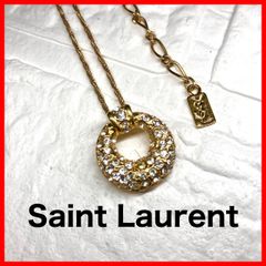 ✨【YSL】サンローラン ネックレス ラインストーン ゴールド チェーン