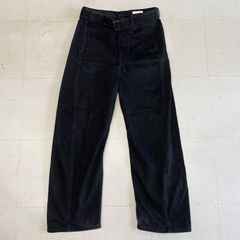 LEMAIRE ルメール 24AW TWISTED BELTED PANTS デニムパンツ ブラック size-M PA326 LD1000【中目黒R04】