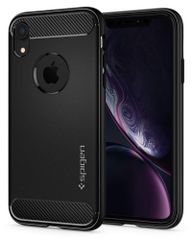 【大人気】Spigen iPhone XR ケース TPU 米軍MIL規格取得 耐衝撃 衝撃吸収 傷防止 カメラ保護 Qi充電 ワイヤレス充電 ラギッド・アーマー 064CS24871 (マット・ブラック)