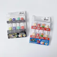 ●スーパーマリオ スプラトゥーン 3 ランチピックス お弁当グッズ  ２セット 小学生 幼稚園 保育園 学童 キャラ弁 ゲーム 人気 お弁当　ピック　可愛い　学童　ランチ