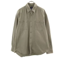GAP ギャップ 90s オールド 長袖 コットンシャツ L オリーブ メンズ 古着