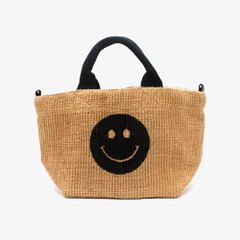 【FABRICO / ファブリコ】ジュートバッグ XS「smile」/  ショルダー トート ハンド
