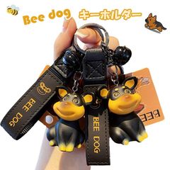 ビー ドッグ いぬ キーホルダー キーリング キーチェーン 犬 イヌ はち ミツバチ かわいい いやされ バッグチャーム ジュエリー ギフト プレゼント K1175