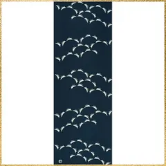 ☆彡送料無料でお届け☆彡Color:ネイビー 染の安坊 手ぬぐい「跳ね兎 紺」 本染め 綿100% 特岡 日本製 35cm×100cm