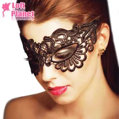 アイマスク マスカレード ベネチアンマスク セクシー マスク 仮面 刺繍 レース 妖艶 コスプレ アクセサリー 小物 レディース 黒 OY-C80609