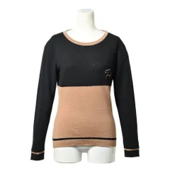 FENDI ヴィンテージ ロゴ刺繍 ウール ニット