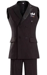 社交ダンス メンズベスト パンツ S-2XL グレー オーダーメイド 社交