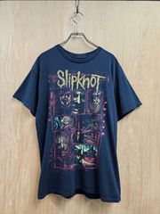 【US古着】SlipKnot WORLD TOUR T-shirt | スリップノット ヘヴィメタル 2014-2015 ワールドツアー 両面プリント バンT 半袖 Tシャツ ブラック M~L