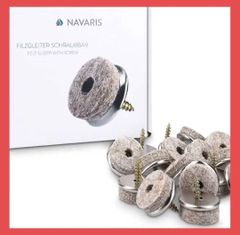 ★新品★ Navaris いす用パッド フェルト ネジ 付きパッド 20個セット 20mm