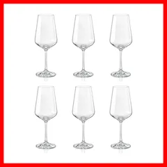 ワイングラス 6個セット 450ml 食洗機対応 クリスタレックス ボヘミアングラス SANDRA ガラス 40728-450-6