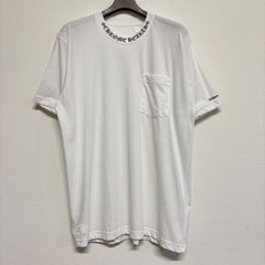 CHROME HEARTS クロムハーツ Neck Logo ネックロゴ 白 ホワイト 半袖 Tシャツ トップス Lサイズ 新品未使用