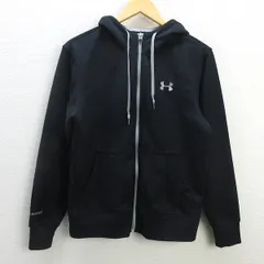 D■アンダーアーマー/UNDER ARMOUR スウェット フルジップフーディー/パーカー【SM】黒/MENS/25【中古】