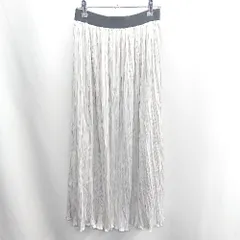 ◇ Θ GLOBAL WORK ウエストゴム ロング丈 ギャザー スカート サイズM アイボリーホワイト ブラック レディース E  【1410100005147】