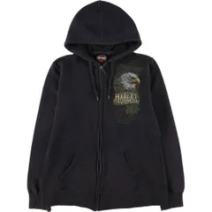 古着 ハーレーダビッドソン Harley-Davidson 鷲柄 イーグル柄 スウェットフルジップパーカー レディースM相当/eaa544836のサムネイル