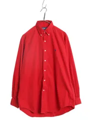 【お得なクーポン配布中!】 90s ラルフローレン 長袖 ボタンダウン シャツ メンズ M オールド ポロ 長袖シャツ ワンポイント コットン ワイシャツ カジュアル シンプル