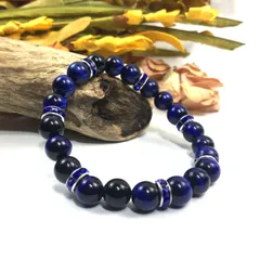 パワーストーン ブレスレット ブルータイガーアイ (ダークブルー) 8mm レディース  ●