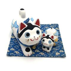 狛ち ジオラマ 健康 カラー：青 サイズ（親）