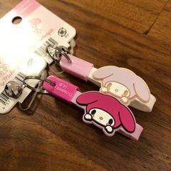 マイメロディ　鈴付　ラバー　キーホルダー　自転車キーホルダー　2個セット
