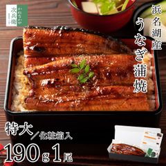 敬老の日 プレゼント ギフト 浜名湖 国産 うなぎ 蒲焼 無頭 特大サイズ 約190g×1尾【ギフト対応可】冷凍 鰻 浜名湖産 浜名湖うなぎ 国産うなぎ うなぎ蒲焼 真空パック 歳暮 お歳暮 暑中見舞い 贈答用【C配送：冷凍】