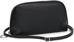 Astartia アスターティア 本革 スマホお財布ショルダー 軽い 斜め掛け 高機能ポケット 上品でカジュアル 大人可愛い ミニマルスタイル 横型 レディース パスポートケース お薬手帳ケース( ブラック)