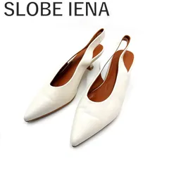 スローブイエナ SLOBE IENA パンプス バックスリング 5cmヒール オフホワイト 白のサムネイル
