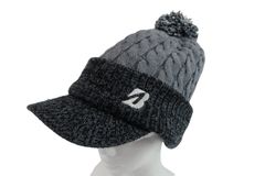 【美品】BRIDGESTONE GOLF(ブリヂストンゴルフ) ニットキャップ グレー レディース フリーサイズ ゴルフ用品 2504-0298 中古