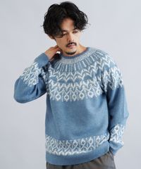 G8545*ヘンリーコットンズ☆ニット☆セーター☆フェアアイル☆ネイビー 