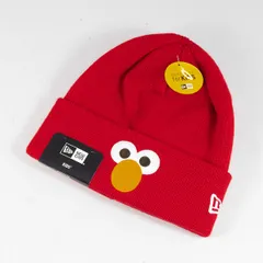 【ニューエラ正規品】KIDS 子供用 ニューエラ New Era® NEW ERA® 帽子 コラボ ビーニー キッズ Kid's ベーシック カフニット SESAME STREET セサミストリート Elmo エルモ レッド(商品番号：14682535)