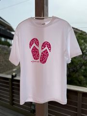 ★人気★ANYTHING GOES オリジナルTシャツ ビーチサンダル XS~XLサイズ ホワイト 送料無料