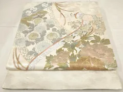 平和屋着物◎太鼓柄袋帯　中国三大刺繍　相良刺繍　絵巻花文　金銀彩　正絹　逸品　AAAY6220sg