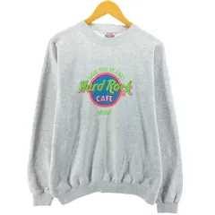 古着 90年代 SANTEE Hard Rock CAFE ハードロックカフェ アドバタイジング スウェットシャツ トレーナー USA製 メンズXL相当/eaa527220