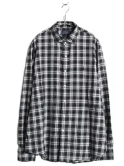 【お得なクーポン配布中!】 ポロ ラルフローレン チェック 長袖 シャツ メンズ XL / コットン ワイシャツ 大きいサイズ モノトーン シンプル カジュアル ワンポイント