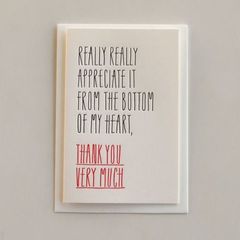 "THANK YOU" 手描きフォントのグリーティングカード